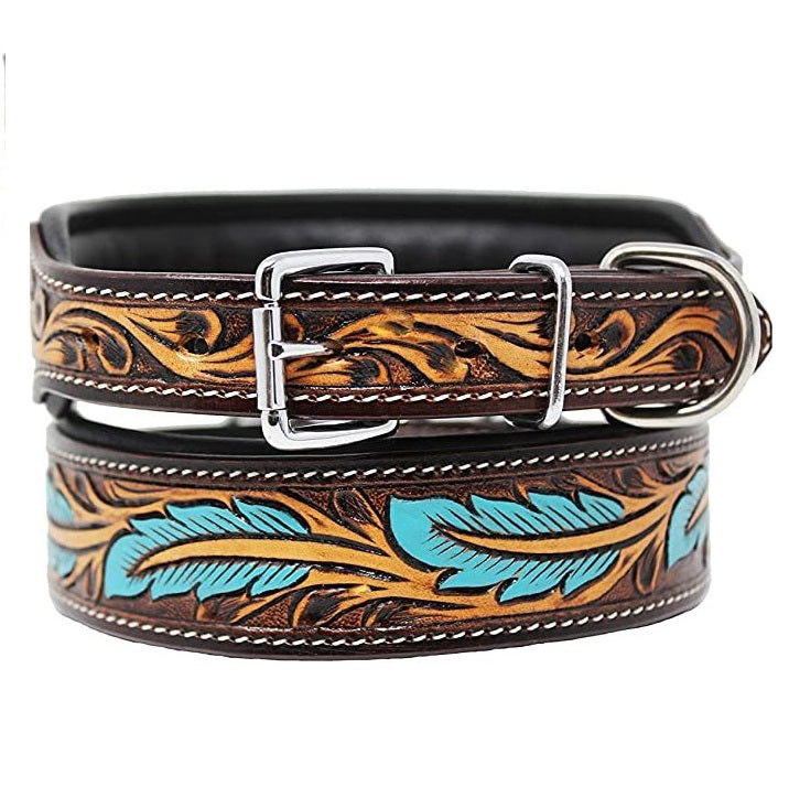 Saddlery Goods Dog Collar Western Style Heavy Duty Hand Tooled