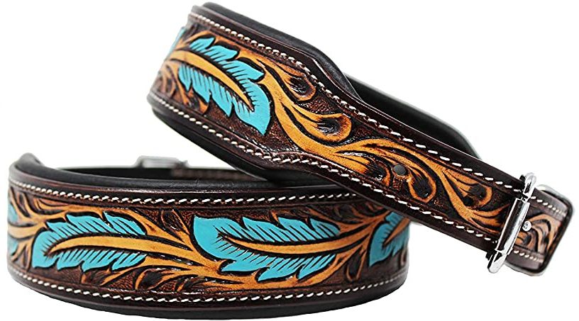 Saddlery Goods Dog Collar Western Style Heavy Duty Hand Tooled