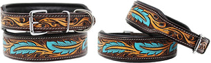 Saddlery Goods Dog Collar Western Style Heavy Duty Hand Tooled