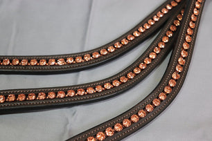 Saddlery Goods 6 MM RoseGold Diamonté Browband