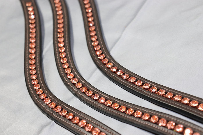 Saddlery Goods 6 MM RoseGold Diamonté Browband