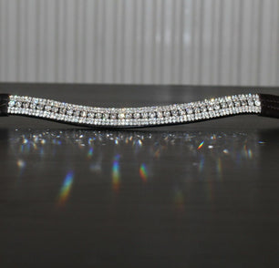 Saddlery Goods Five Row White Crystal Browband