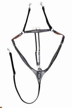 Saddlery Goods High Quality Premium Leather Horse Breastplate | 3-Point Breastplate