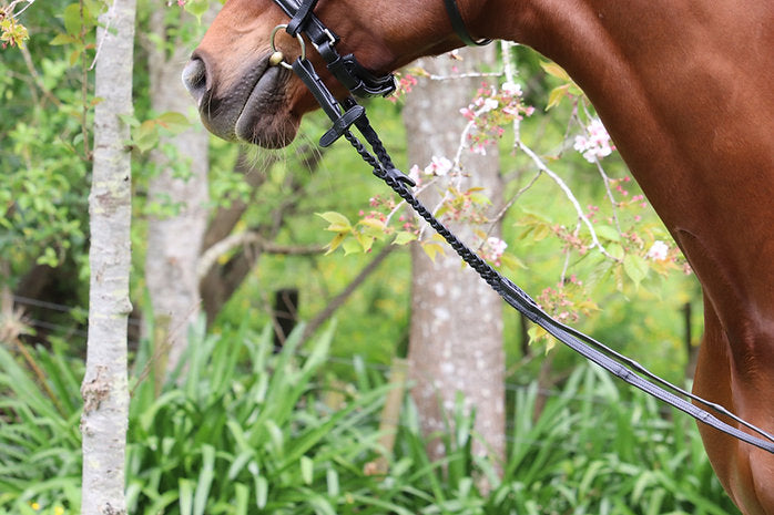 Saddlery Goods Braided Soft Leather Reins