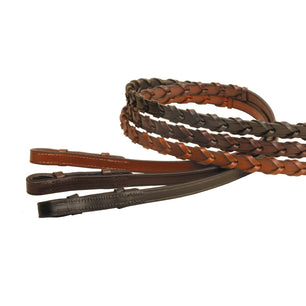 Saddlery Goods Leather Laced Rein with Stud Hooks