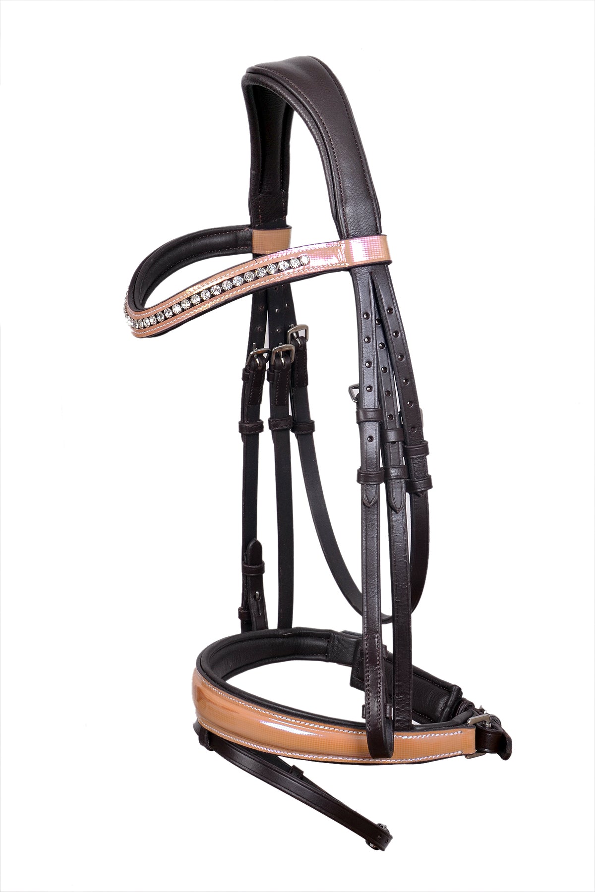 Saddlery Goods Horse Classic Anatomic English Leather Bridle With Reins