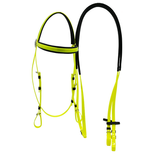 Pv-02 Wholesale Colorful Fancy PVC Horse Racing Bridle Color Yellow