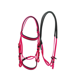 Pv-03 Special Design PVC Horse Bridle & Reins Color Pink