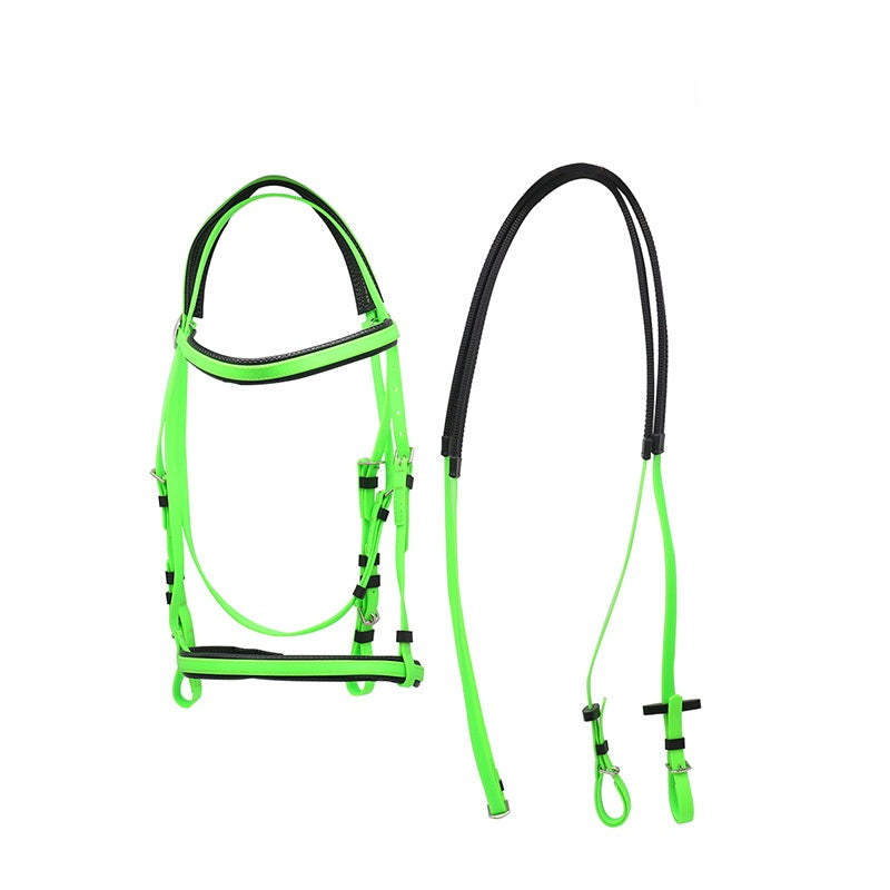 Pv-07 lime green PVC colorful cold resistance horse bridles