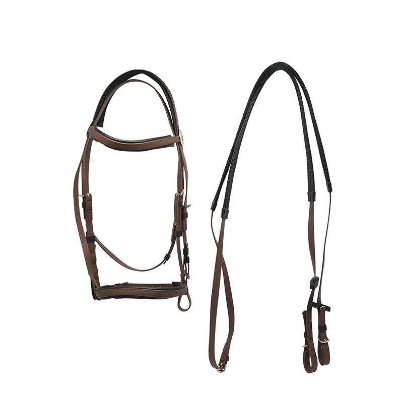 Pv-08 Brown PVC various styles horse racing bridle reins equipment