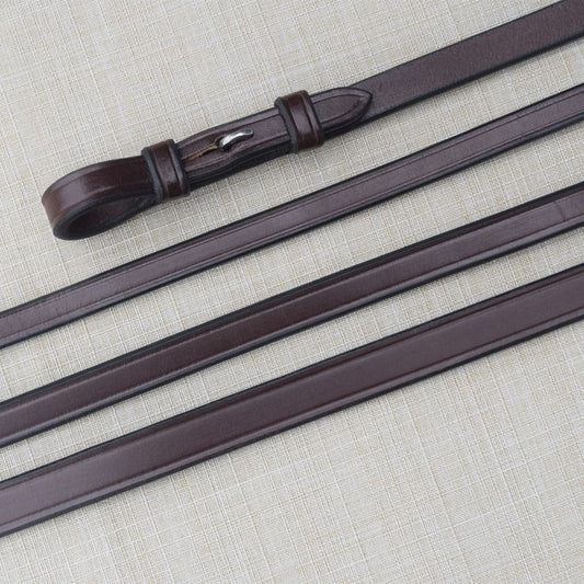 r-17 Saddlery Goods Plain Leather Reins Havana Brown