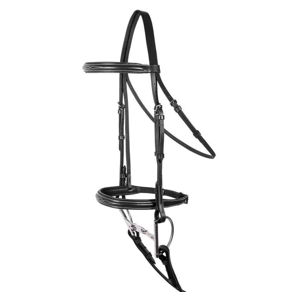 Saddlery Goods Padded Fancy Stitched Bridle with Laced Reins