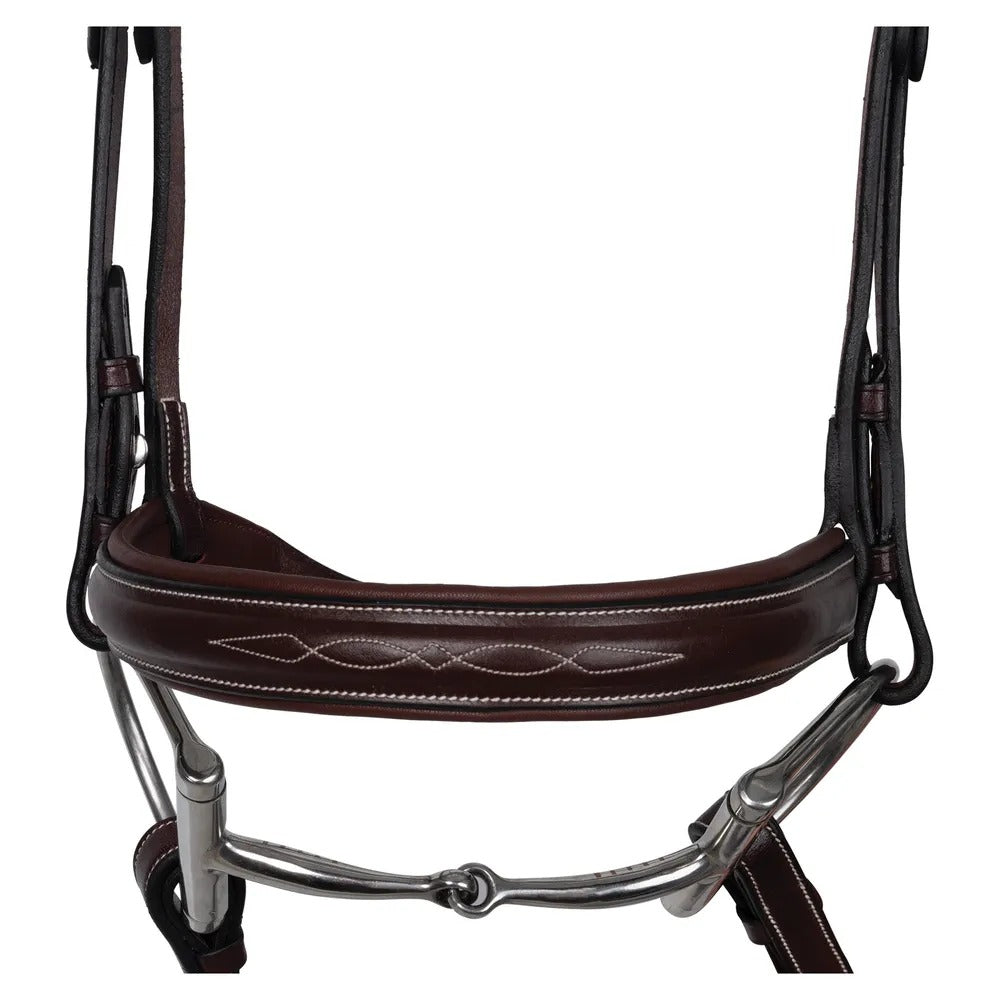 Saddlery Goods Anatomical Raised Padded Hunter Bridle with Fancy Stitching Exceptional Quality Padded Anatomical Hunter Bridle