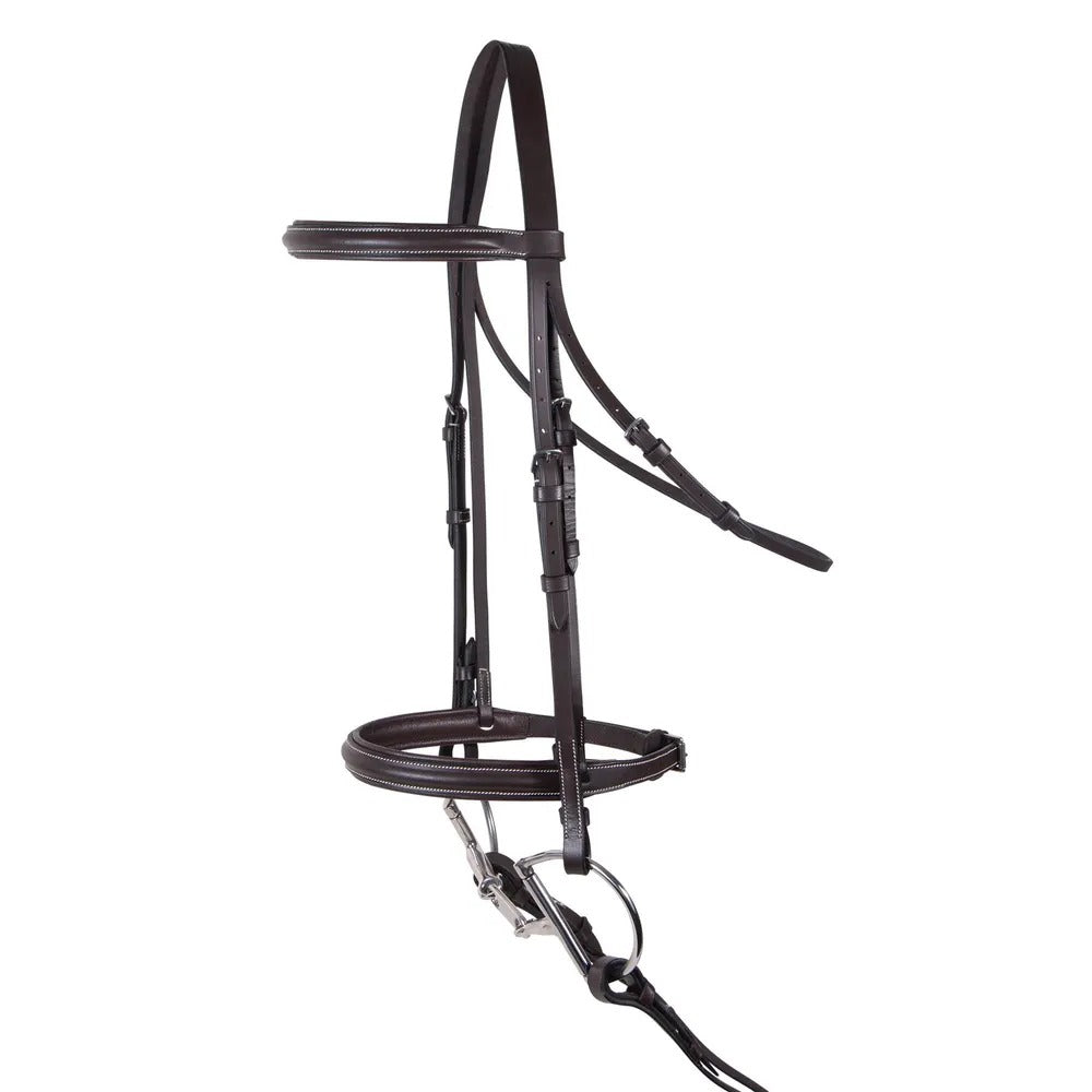 Saddlery Goods Plain Raised Bridle With Laced Reins