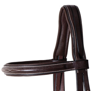 Saddlery Goods Pro Fancy Raised Comfort Crown Padded Bridle with Reins