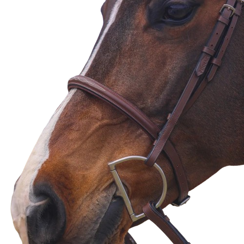 Saddlery Goods Chestnut Color Hunter Classic Snaffle Bridle with Laced Reins