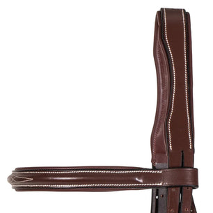 Saddlery Goods Chestnut Color Hunter Classic Snaffle Bridle with Laced Reins