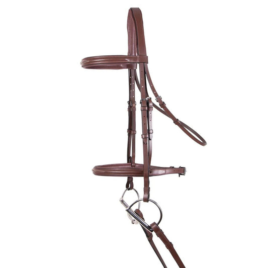 Saddlery Goods Horse Jumping Hunter Bridle Chestnut Color With Reins Use For Riding