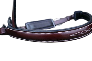 Sb-55 Saddlery Goods Braided Hunter Bridle with Reins Raised | Includes Matching Laced Reins for Horses | Handcrafted Tradition | Chestnut Raised Bridle