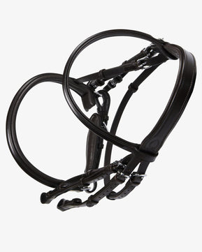 Sb-59 Saddlery Goods Leather dressage bridle with reins brown