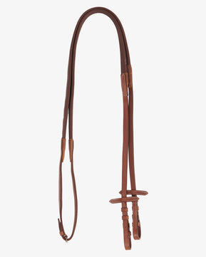 Sb-61 Saddlery Goods Leather English Bridle ridle with rubber reins color cognac