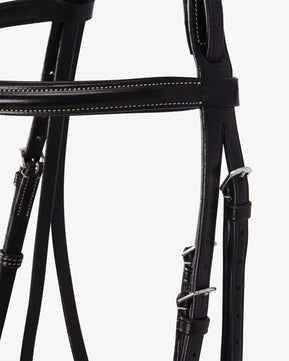 Sb-63 Saddlery Goods Anatomic Leather bridle embroideries with rubber reins