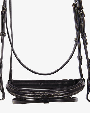 Sb-63 Saddlery Goods Anatomic Leather bridle embroideries with rubber reins