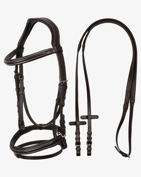 Sb-65 Saddlery Goods Havana Brown Bridle Raised and padded anatomical bridle for horses