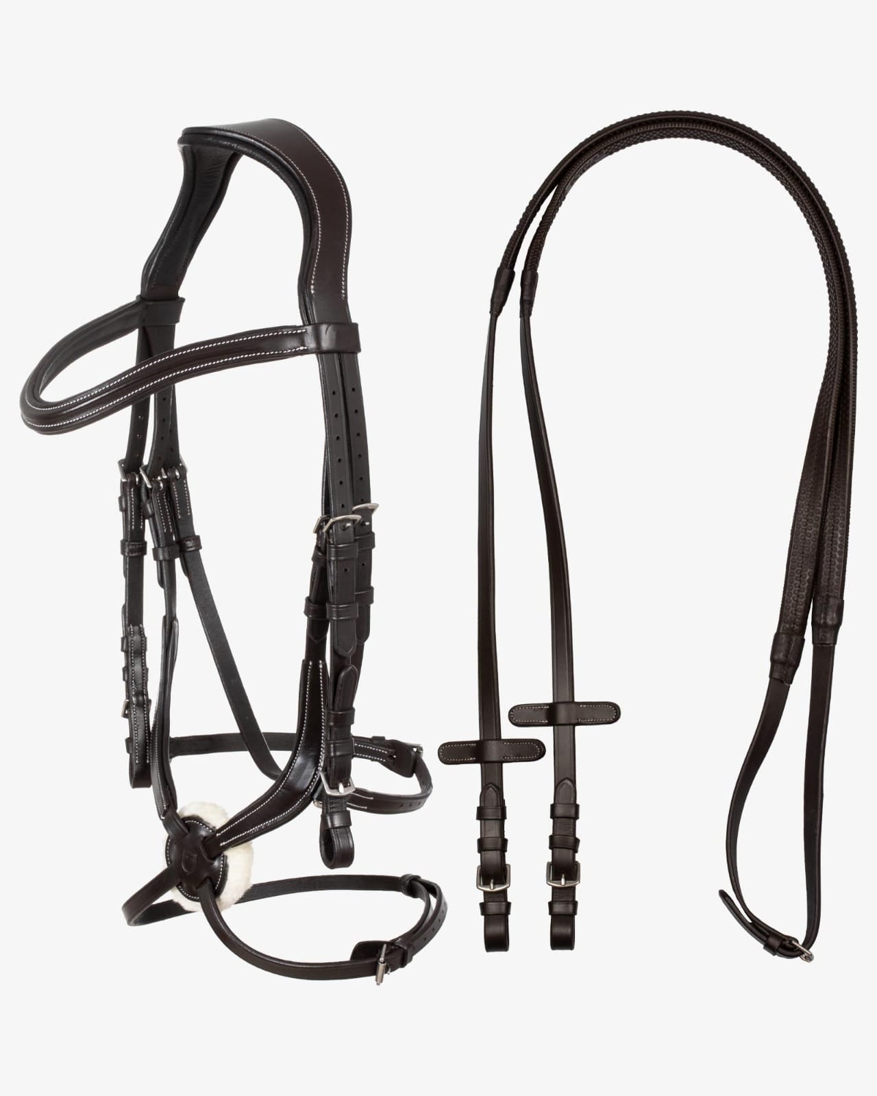 Sb-66 Saddlery Goods HorseMexican Leather Bridle Havana Brown