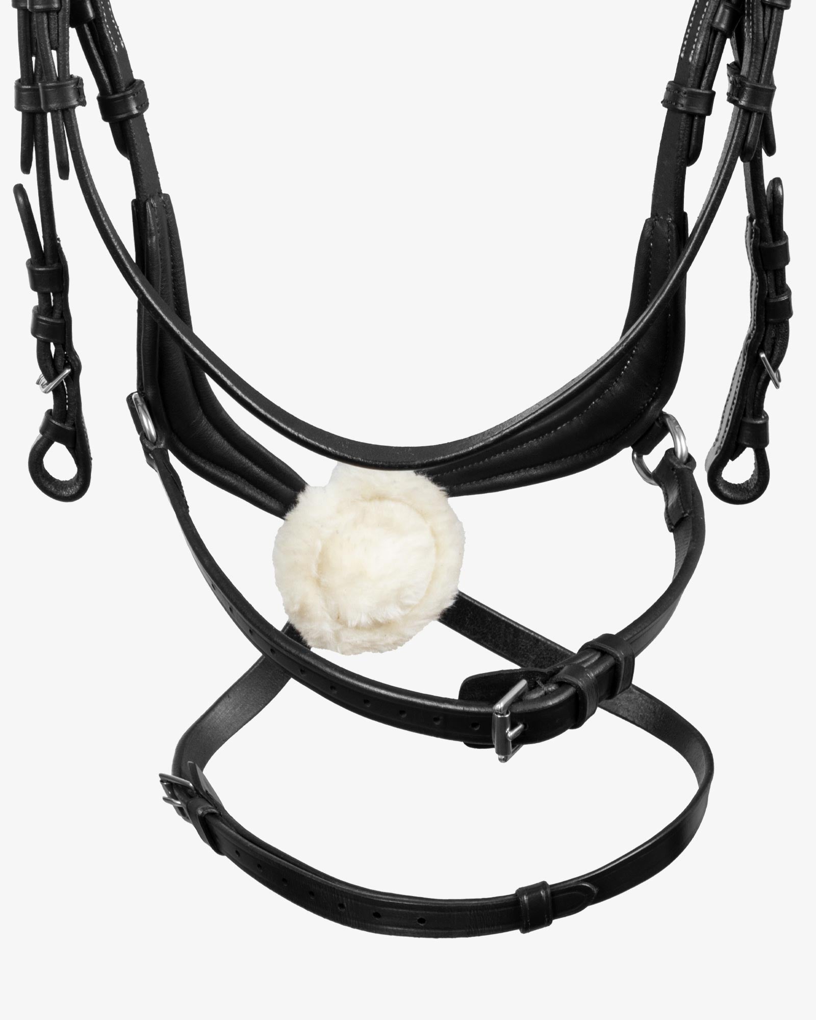 Sb-67 Saddlery Goods Horse Mexican Leather Bridle Black with reins