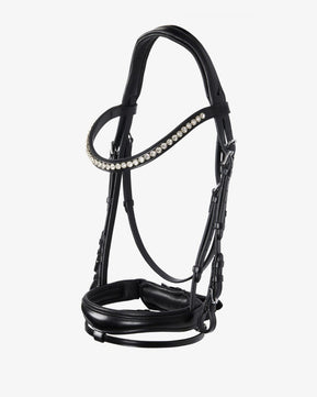 Sb-69 Saddlery Goods leather bridle with glitter Browband Noseband with Pull-Back Closure