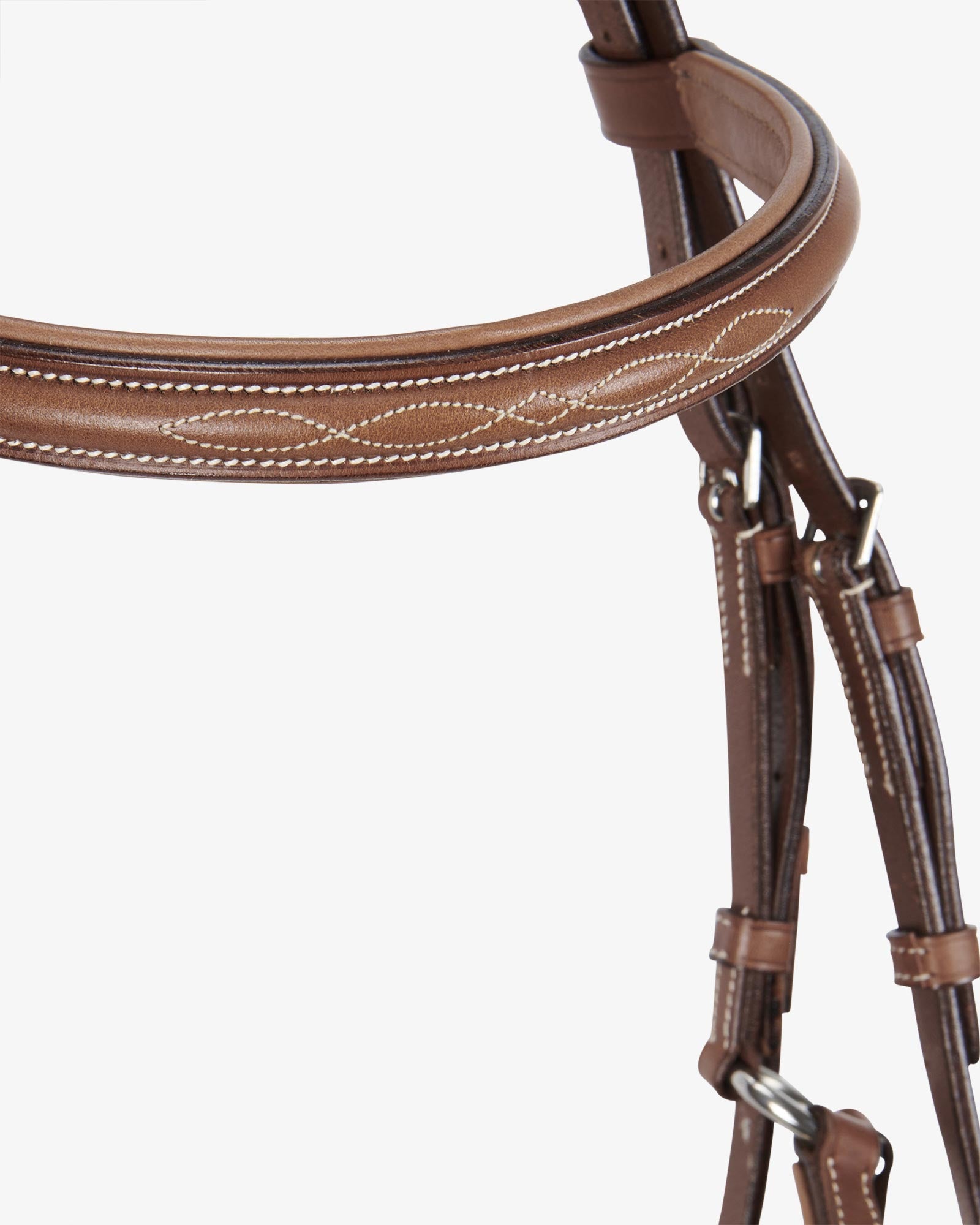 Sb-71 Saddlery Goods Bridle with Mexican Noseband and Synthetic Sheepskin COGNAC