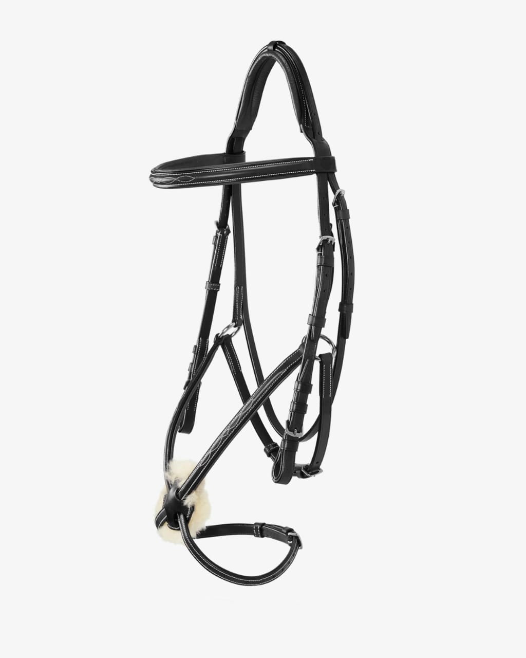 Sb-72 Saddlery Goods Bridle with Mexican Noseband and Synthetic Sheepskin BALCK