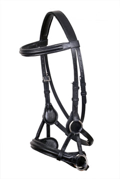 Saddlery Goods Soft Leather English Side Pull Bitless Bridle for Horses | Web Reins Included