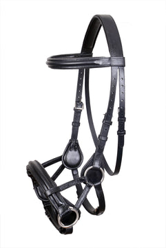 Saddlery Goods Soft Leather English Side Pull Bitless Bridle for Horses | Web Reins Included