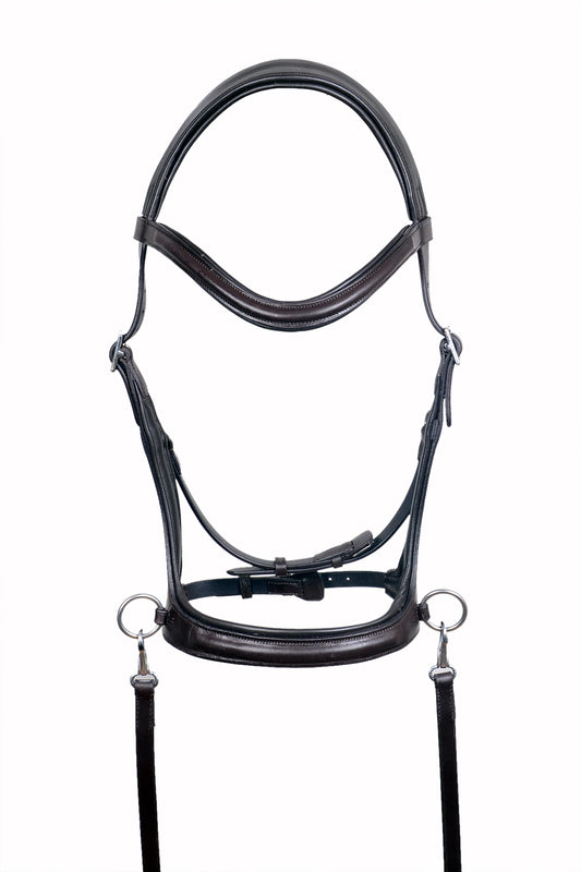 Saddlery Goods Horse Western Leather Bitless Training Bridle