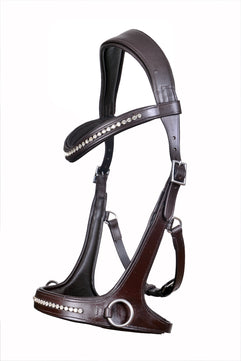 Saddlery Goods English Leather Bitless Sidepull Bridle Reins